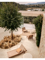 LUGANO Sessel aus massivem Akazienholz und Seil für den Garten oder die Terrasse im Freien