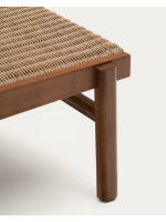 LUGANO fauteuil en bois d'acacia massif et corde pour jardin extérieur ou terrasse