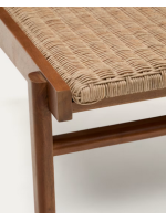 LUGANO armchair in solid acacia wood and rope for outdoor garden or terrace