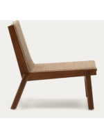 LUGANO fauteuil en bois d'acacia massif et corde pour jardin extérieur ou terrasse