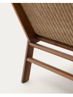 LUGANO fauteuil en bois d'acacia massif et corde pour jardin extérieur ou terrasse