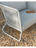 DAAL Fauteuil avec corde et en métal pour terrasses de jardin intérieures et extérieures