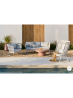 DAAL Fauteuil avec corde et en métal pour terrasses de jardin intérieures et extérieures