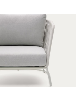 DAAL Fauteuil avec corde et en métal pour terrasses de jardin intérieures et extérieures
