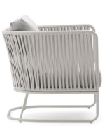 DAAL Fauteuil avec corde et en métal pour terrasses de jardin intérieures et extérieures