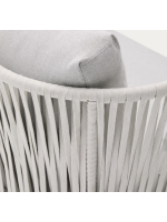 DAAL Fauteuil avec corde et en métal pour terrasses de jardin intérieures et extérieures