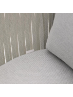 DAAL Fauteuil avec corde et en métal pour terrasses de jardin intérieures et extérieures