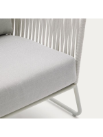 DAAL Fauteuil avec corde et en métal pour terrasses de jardin intérieures et extérieures