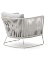DAAL Sillon en cuerda y acero para exterior terrazas jardín interior