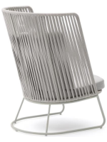 AMSTERDAM armchair with rope and metal for indoor and outdoor garden terraces