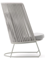 AMSTERDAM armchair with rope and metal for indoor and outdoor garden terraces