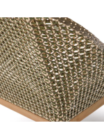 BETTY Sessel aus massivem Teakholz und synthetischem Rattan und abnehmbarem Kissen für drinnen und draußen