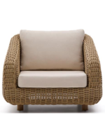 FLORIS Fauteuil in Synthetic Rattan and removable cushions for outdoor garden terraces house hotel chalet bar restaurants