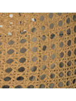 PARIDE suspended armchair in woven rattan with steel frame and and cushions included for indoor or outdoor