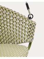 ARIA poltrona sospesa in rattan intrecciato con struttura in alluminio e cuscini inclusi per interno o esterno