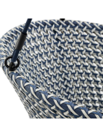 FORTE poltrona sospesa in rattan intrecciato con struttura in alluminio e cuscini inclusi per interno o esterno