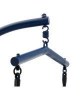 FORTE fauteuil suspendue en rotin tressé avec structure en aluminium et coussins inclus pour intérieure ou extérieure