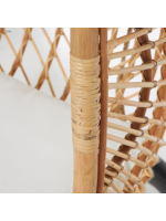 STREET fauteuil suspendue en rotin tressé avec structure en acier et coussins inclus pour intérieure ou extérieure