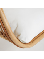 STREET suspended armchair in woven rattan with steel frame and and cushions included for indoor or outdoor