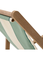 ACOBA transat pliante avec accoudoirs en bois d'acacia massif pour usage extérieur