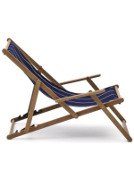 SEMI transat pliante avec accoudoirs en bois d'acacia massif pour usage extérieur