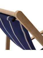 SEMI transat pliante avec accoudoirs en bois d'acacia massif pour usage extérieur