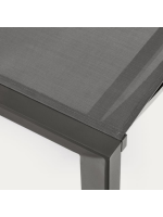 CERRY Tumbona con estructura de aluminio y textilene gris oscuro para terraza exterior jardín