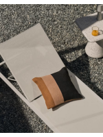 DRINK Sonnenliege mit Aluminiumrahmen und hellgrauem Textilene für den Terrassengarten im Freien