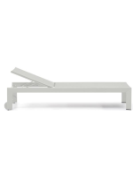 DRINK sun lounger with aluminum frame and light gray textilene for outdoor terrace garden