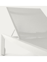 DRINK sun lounger with aluminum frame and light gray textilene for outdoor terrace garden