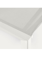 DRINK sun lounger with aluminum frame and light gray textilene for outdoor terrace garden
