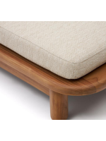 ARMONICA Double sun lounger in teak wood with cushions for outdoor garden terraces and home interiors