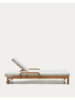 AFRA transat double en bois d'eucalyptus massif avec roulettes et coussins amovibles pour terrasses de jardin extérieures