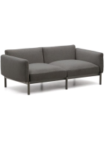 FACER grey aluminium sofá and grey cushions in removable fabric
