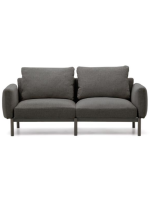 FACER grey aluminium sofá and grey cushions in removable fabric