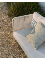 ELISABETH sofa L 189 cm with rope and metal for indoor and outdoor garden terraces