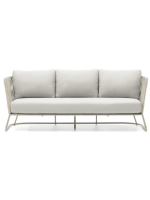ELISABETH Canapé L 189 cm avec corde et en métal pour terrasses de jardin intérieures et extérieures