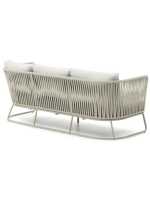 ELISABETH Canapé L 189 cm avec corde et en métal pour terrasses de jardin intérieures et extérieures