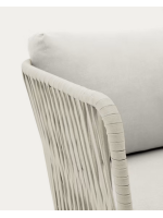 ELISABETH sofa L 189 cm with rope and metal for indoor and outdoor garden terraces
