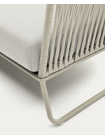 ELISABETH sofa L 189 cm with rope and metal for indoor and outdoor garden terraces