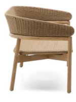 SAMORA canapé en bois d'acacia naturel massif et corde pour jardin extérieur ou terrasse