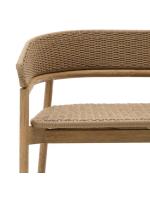 SAMORA canapé en bois d'acacia naturel massif et corde pour jardin extérieur ou terrasse