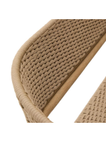 SAMORA canapé en bois d'acacia naturel massif et corde pour jardin extérieur ou terrasse