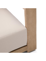 LINKA Canapé 2 places 174 cm en bois d'acacia finition claire pour terrasses jardin extérieures et intérieur la maison