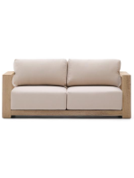 LINKA Canapé 2 places 174 cm en bois d'acacia finition claire pour terrasses jardin extérieures et intérieur la maison