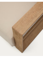 DELA 5 Sitzer Ecksofa 248x248 aus massivem Akazienholz mit hellem Finish für Gartenterrassen im Freien und im Haus