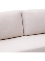 LONDON Sofa 210 cm aus Aluminium und Seil in Taubengrau und ecrufarbenen Kissen für die Terrasse im Hausgarten