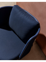 SORRENTO sofá 210 cm de aluminio y cuerda y cojines azul para terraza jardín de casa