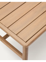 FILIPH set divano 128 cm e 2 poltrone e tavolino in legno massello di acacia e rattan e cuscini inclusi per esterno o interno