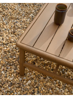 FILIPH Sofagarnitur 128 cm und 2 Sessel und Rattan und Kissen inklusive und Couchtisch aus massivem Akazienholz